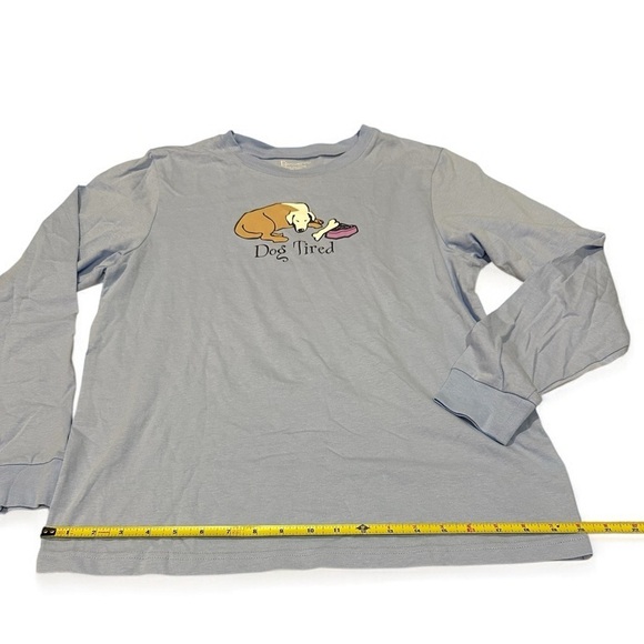 NWOT Pajamagram Dog Tired Blue Women's Long Sleeve Pajama Shirt Medium - Picture 7 of 8